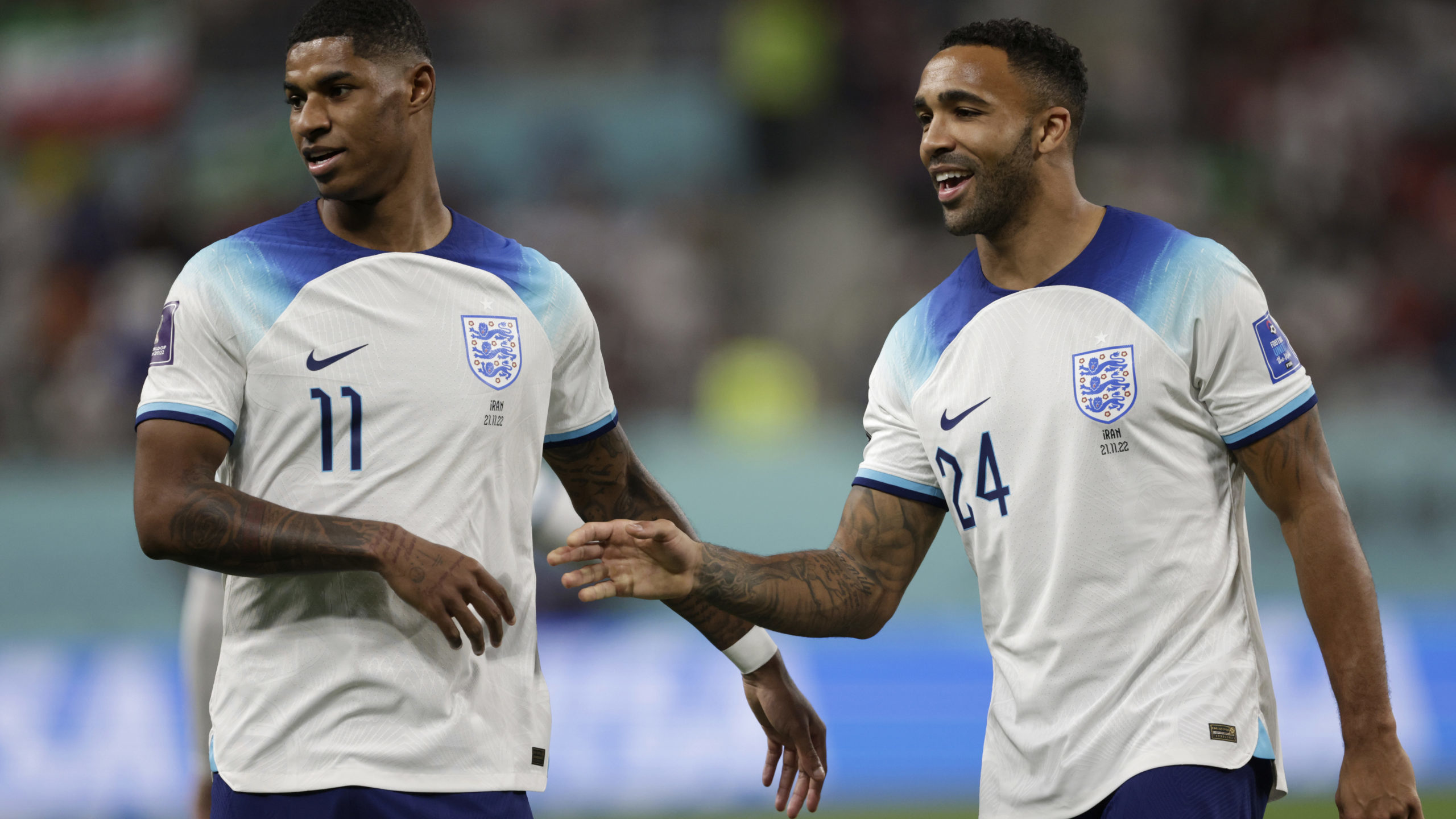 England footballers Marcus Rashford and Callum Wilson. Credit: Getty.