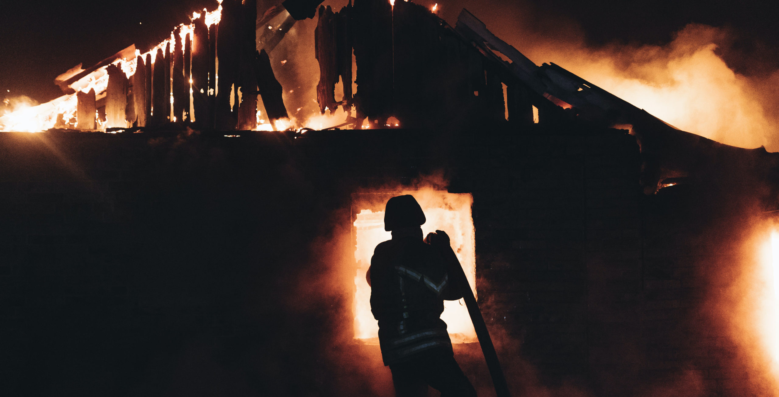 A Ukrainian firefighter in the Donestk Oblast. Credit: Getty