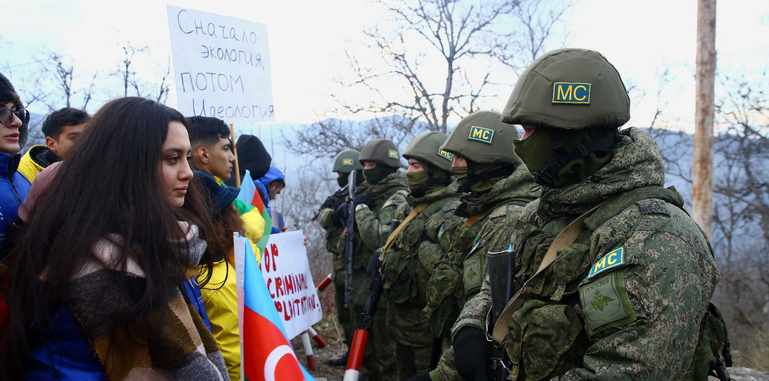 Azerbaijani environment activists in Lachin. Credit: Getty