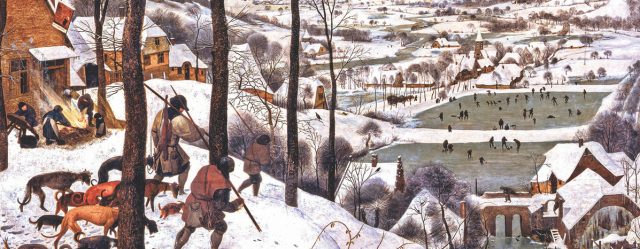 What remains when religious observance recedes? Pieter Bruegel's Hunters in the Snow (1565)