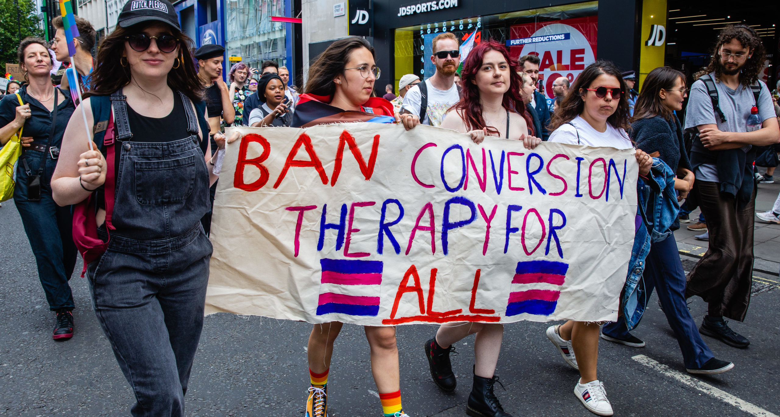 A Pride march in London last year. Credit: Getty.