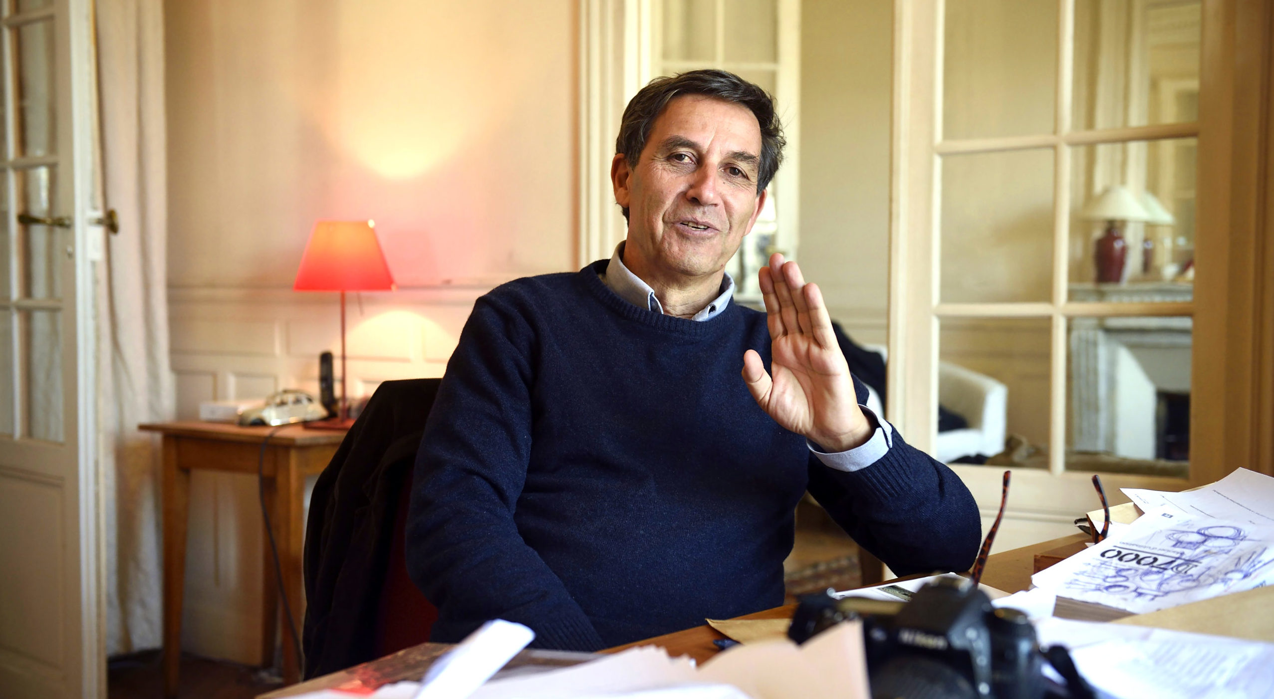Emmanuel Todd at home in Paris. Credit: Getty.