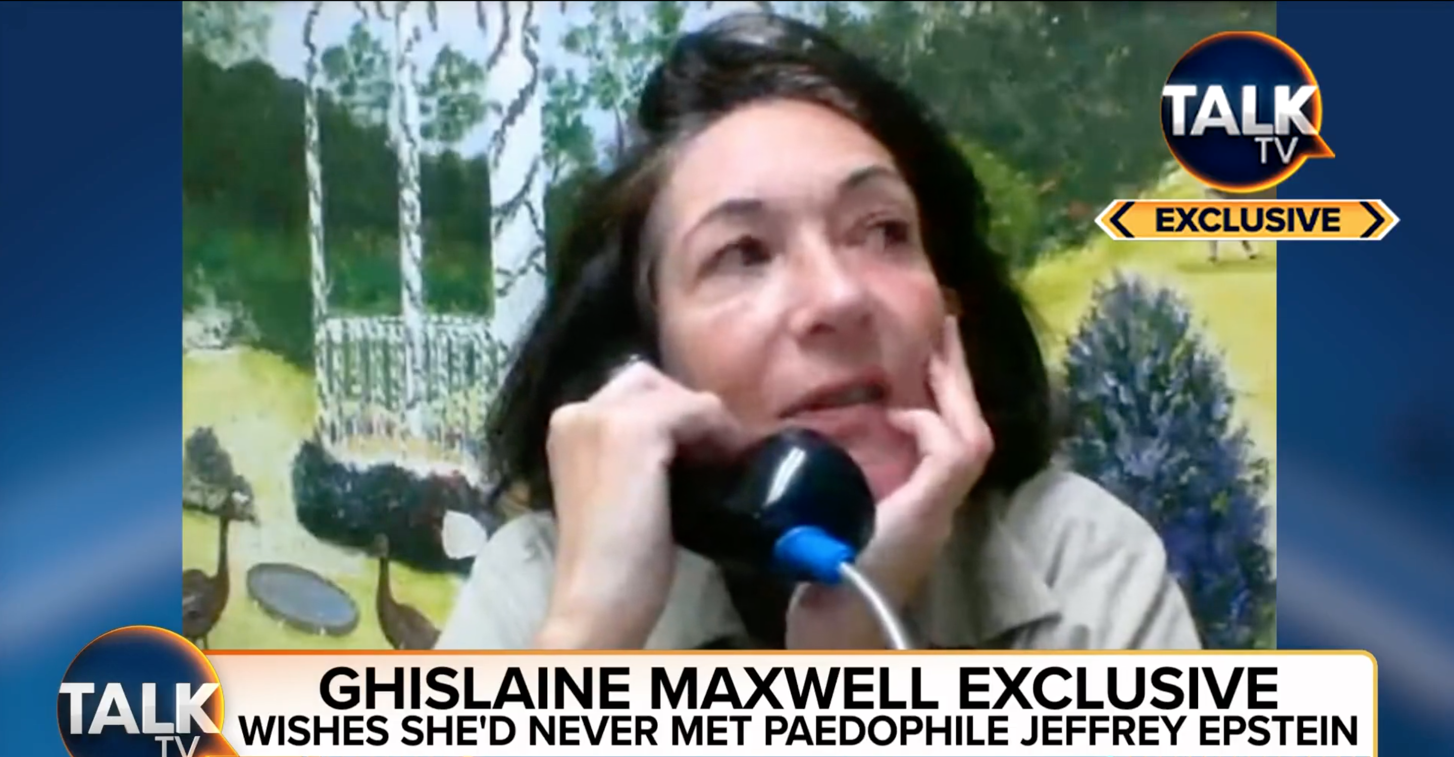 Image taken from Ghislaine Maxwell's TalkTV appearance.