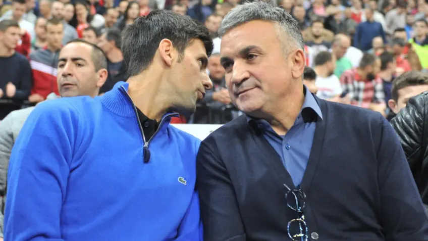 Novak Djokovic pictured with his father, Srdjan.