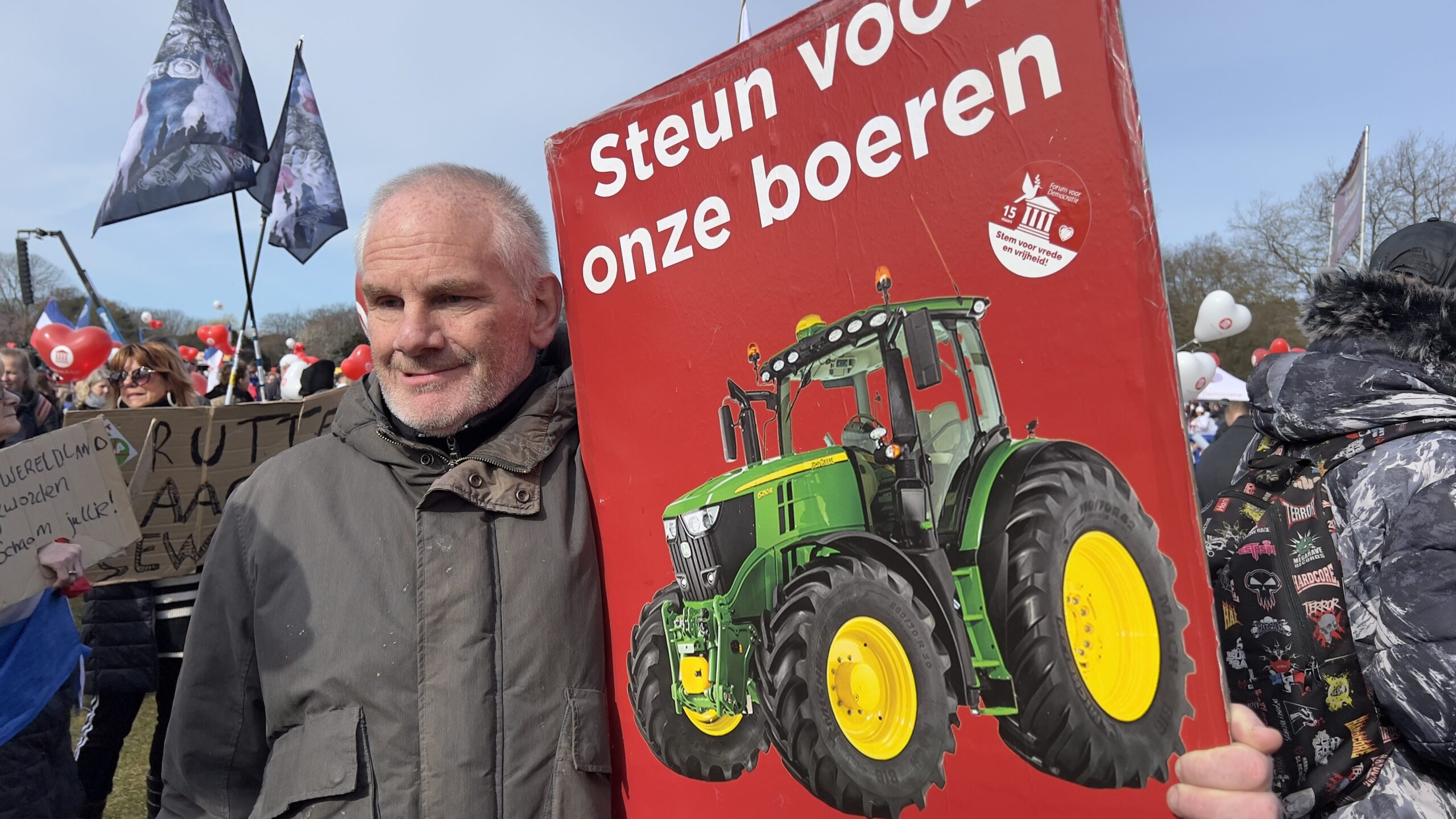 Dutch farmers protest against the Government's farming policy this month. Credit: Getty.