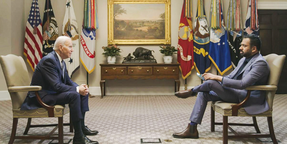 President Biden speaks to Kal Penn for the Daily Show.