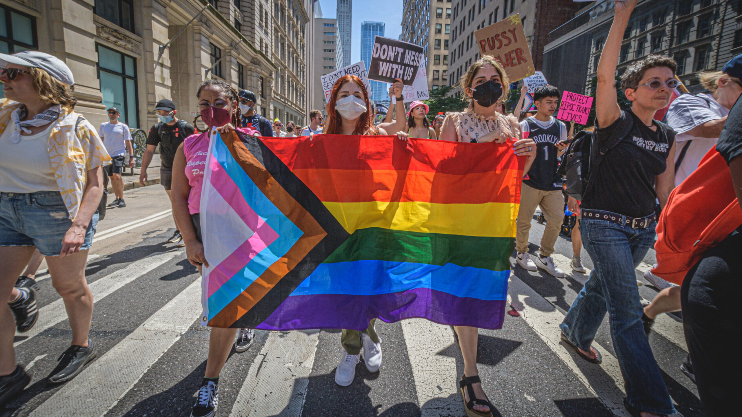 A queer liberation march in New York, 2022. Credit: Getty