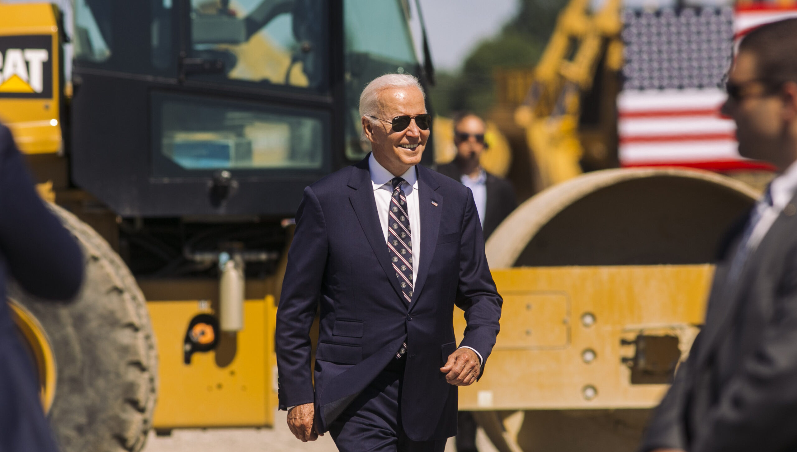 Joe Biden visits a semiconductor plant in Ohio in September 2022. Credit: Getty