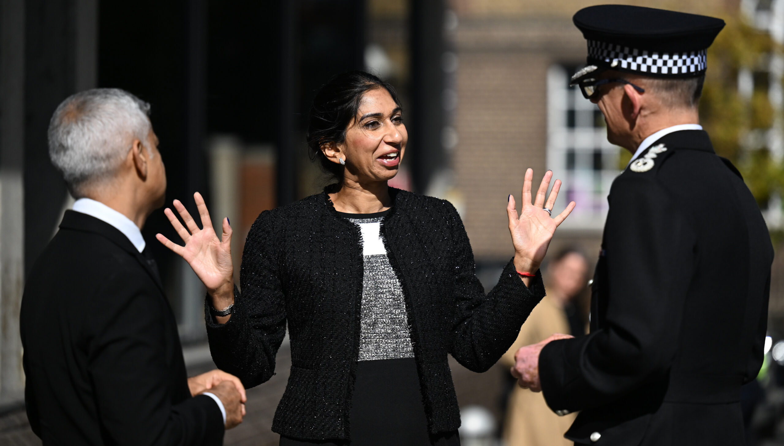 The Home Secretary meets Metropolitan Police Commissioner Mark Rowley last year. Credit: Getty