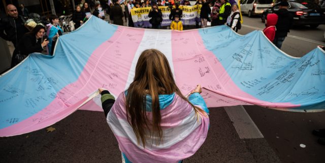 You're harming to transgender people if you don’t question the evidence. Credit: Marcos del Mazo/LightRocket via Getty Images