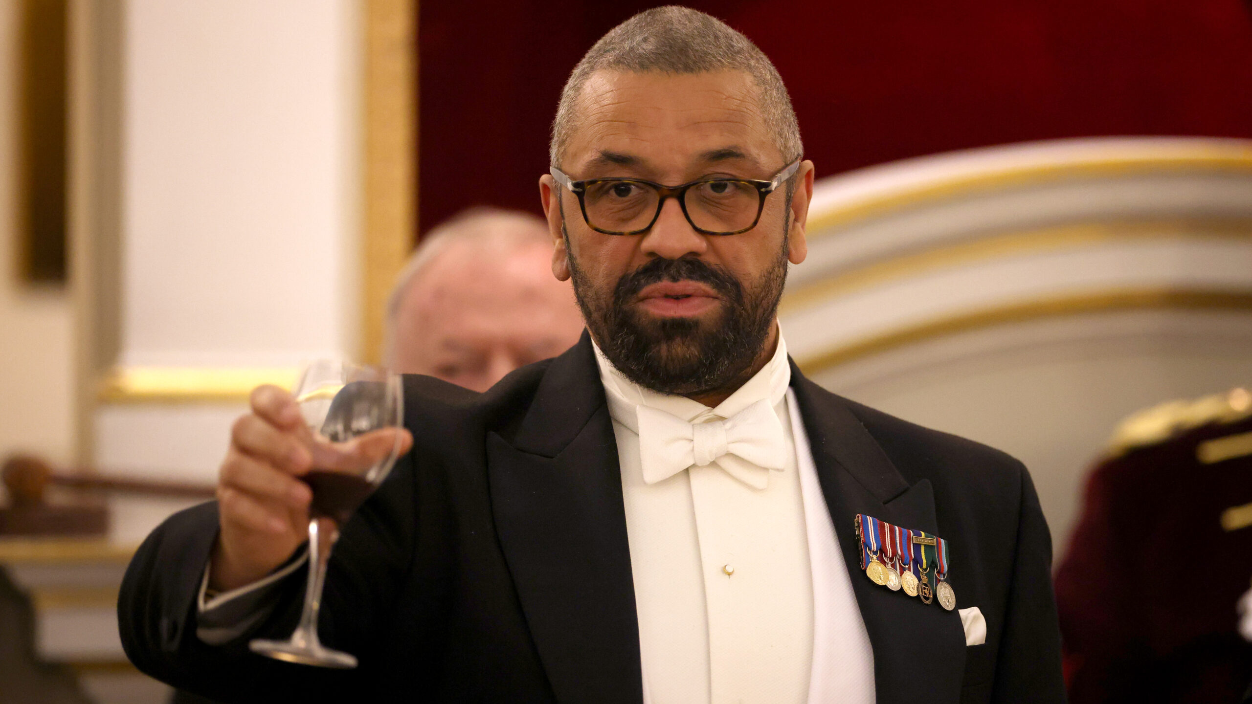 Foreign Secretary James Cleverly speaking at Mansion House on April 25, 2023. Credit: Getty