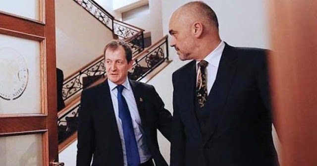 Alastair Campbell with Albanian Prime Minister Edi Rama