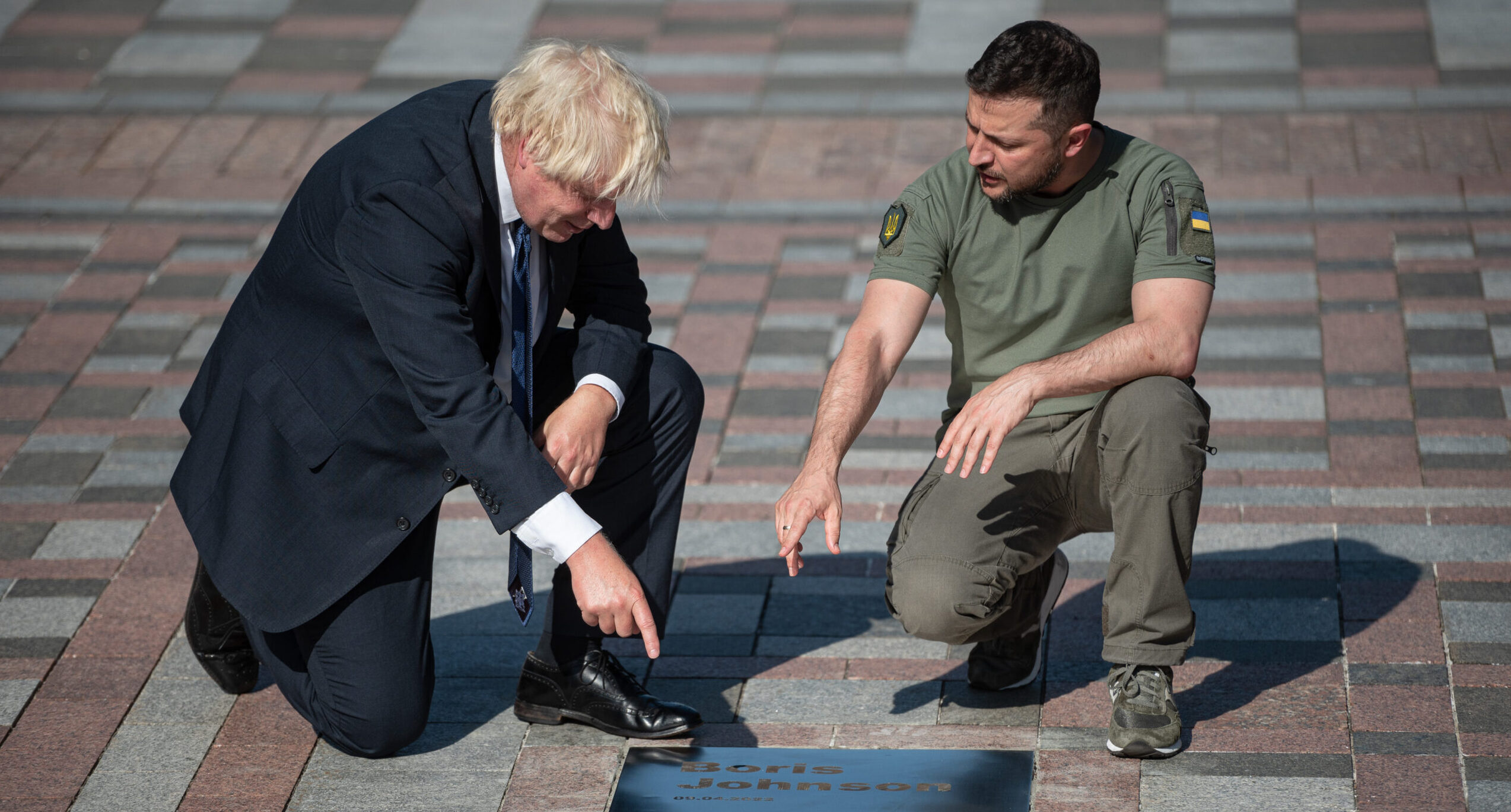 Streets in Ukraine were named after Boris Johnson, not Emmanuel Macron. Credit: Getty