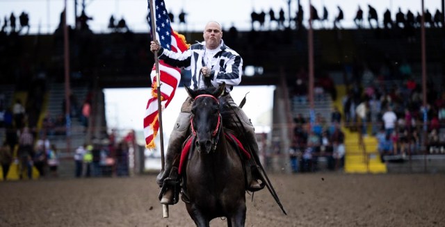 Bucking the trend. The Angola Prison Rodeo. (Credit:Brendan Smialowski/AFP/Getty)
