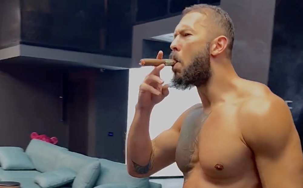 Tate has been posting videos of himself during house arrest