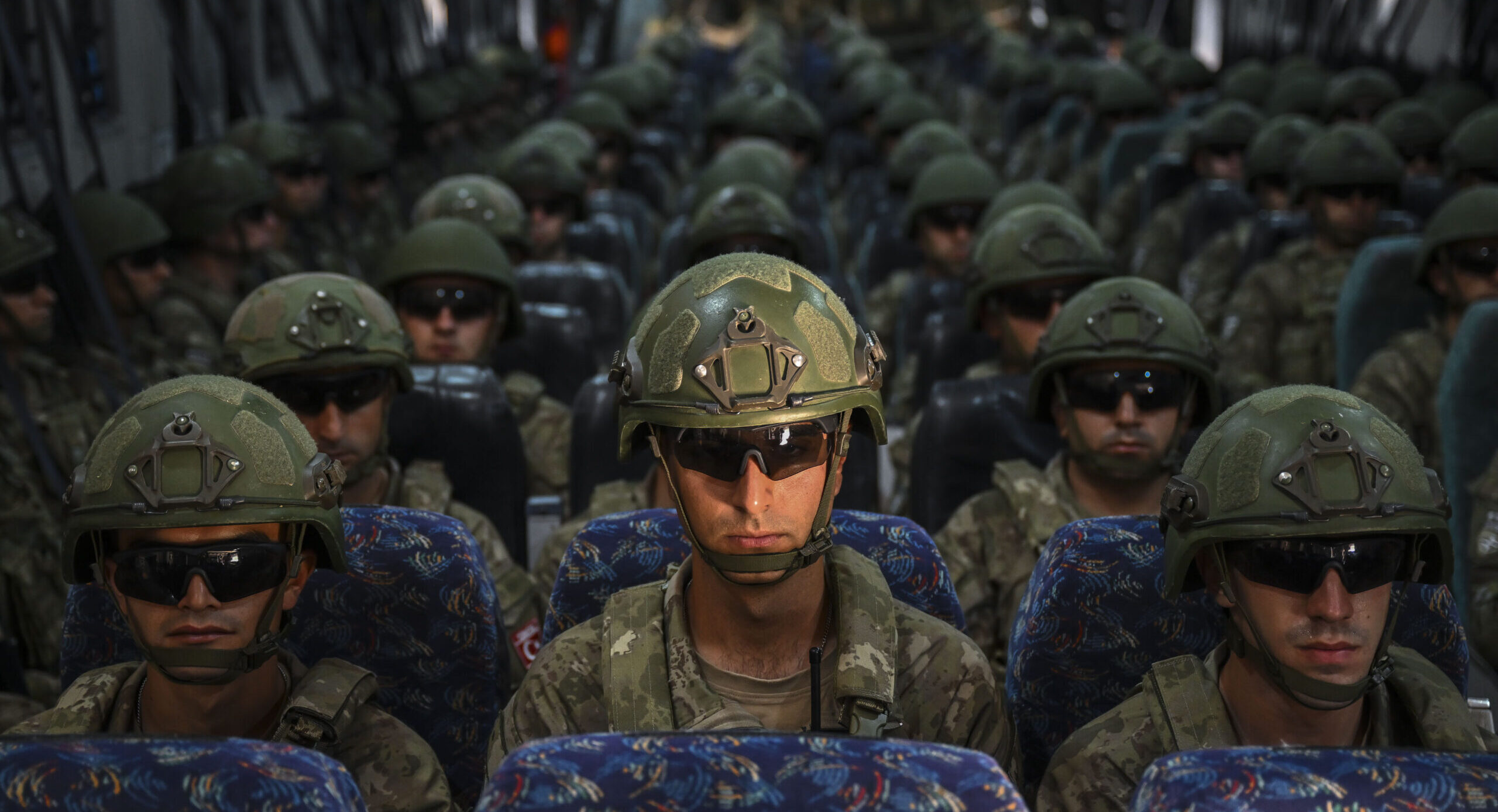 Turkish commando battalion commissioned as the reserve force due to the events in Kosovo. Credit: Getty