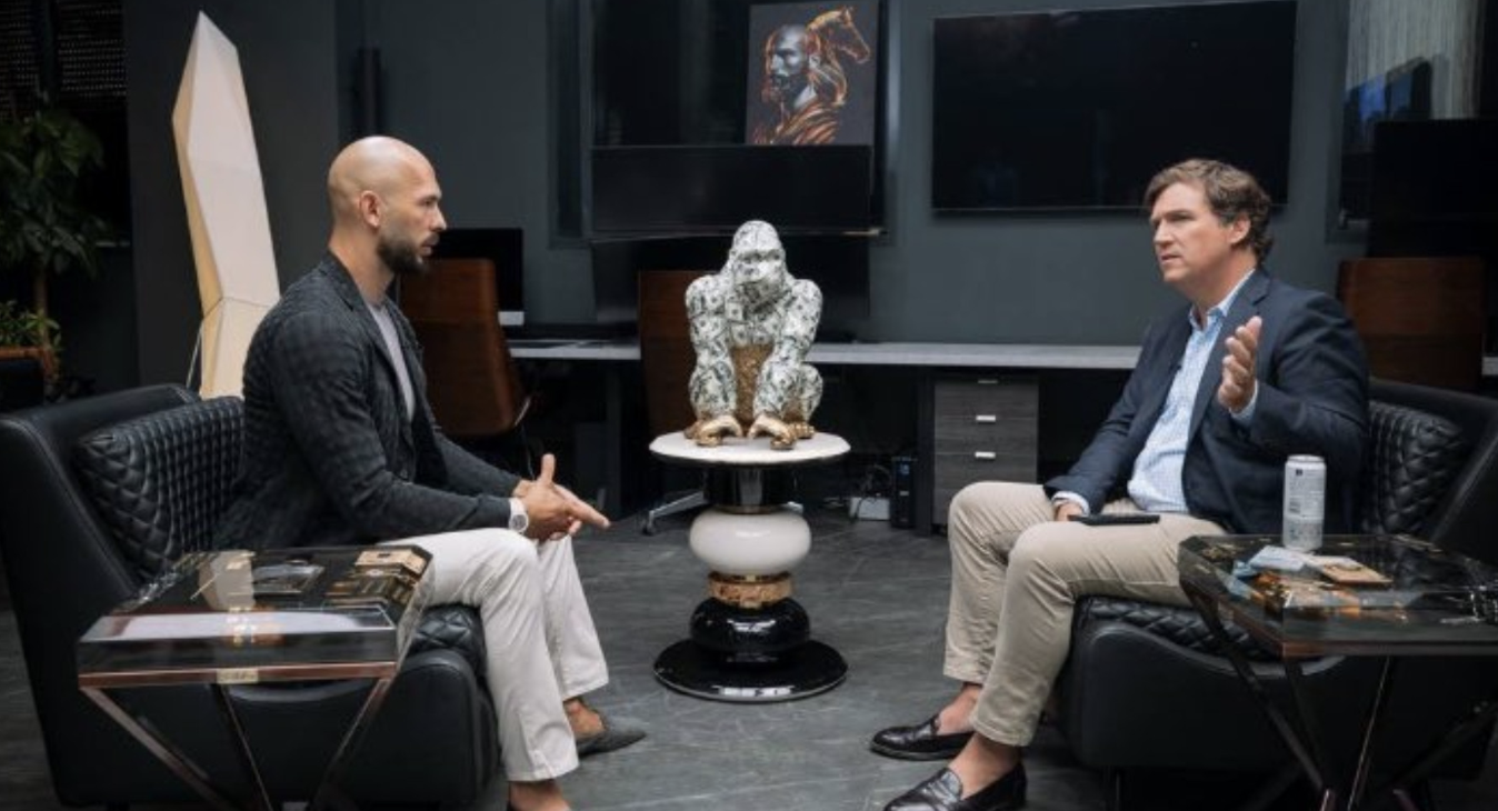 Two men talking about men. Credit: Tucker Carlson