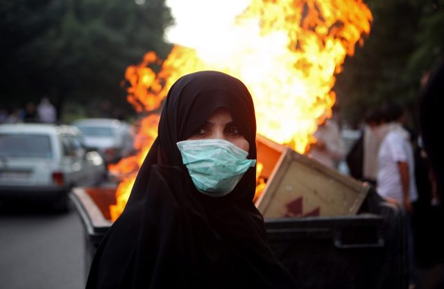 A protestor in Iran (Getty Images)