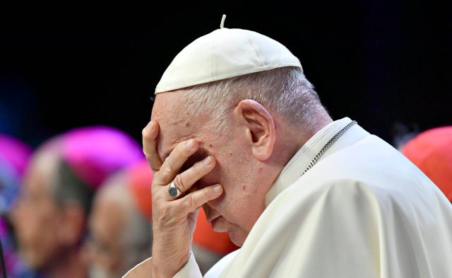 Pope Francis, last week. (Vatican Media via Vatican Pool/Getty Images)