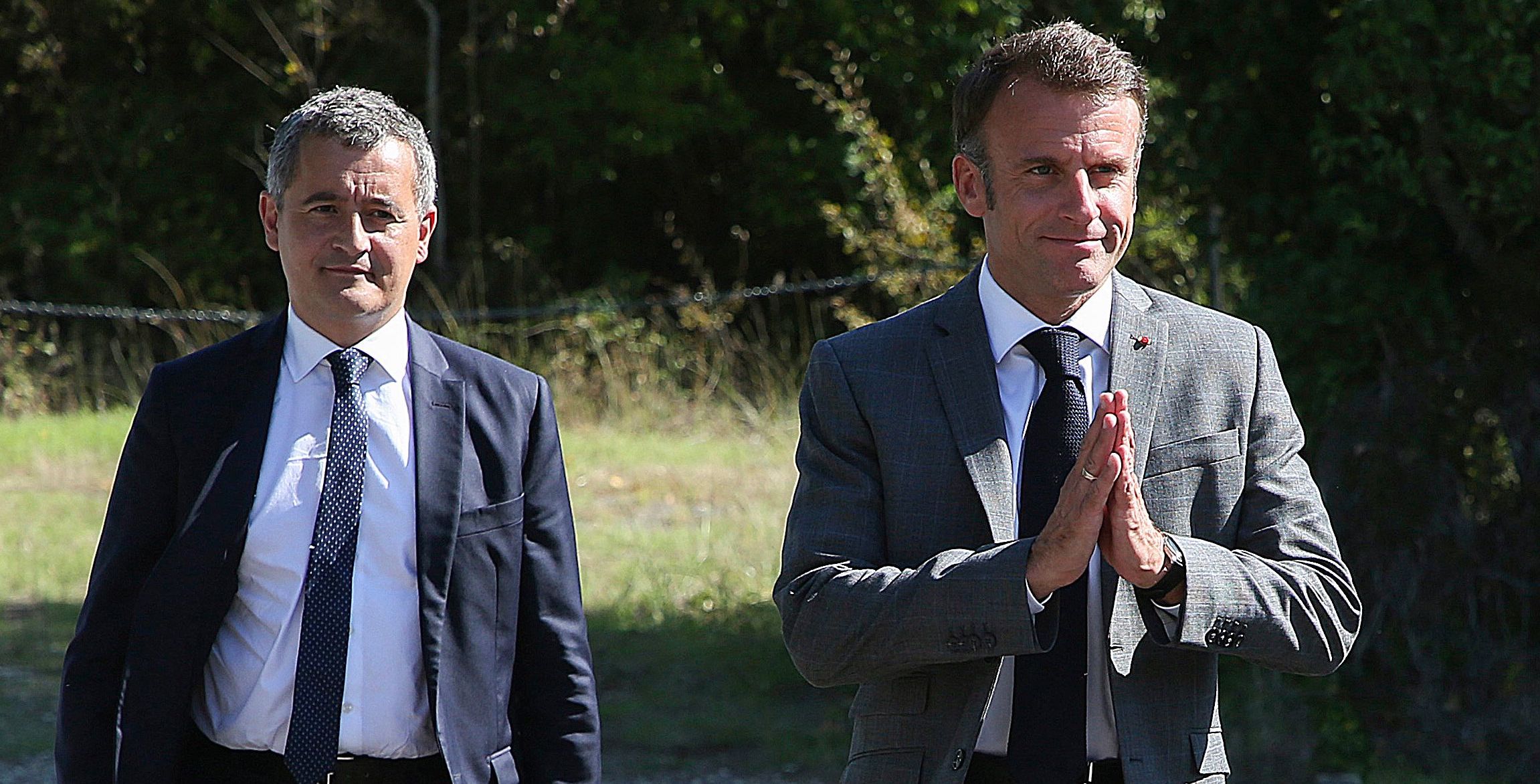 Interior Minister Gerald Darmanin (L) has taken a hardline stance on immigration. Credit: Getty