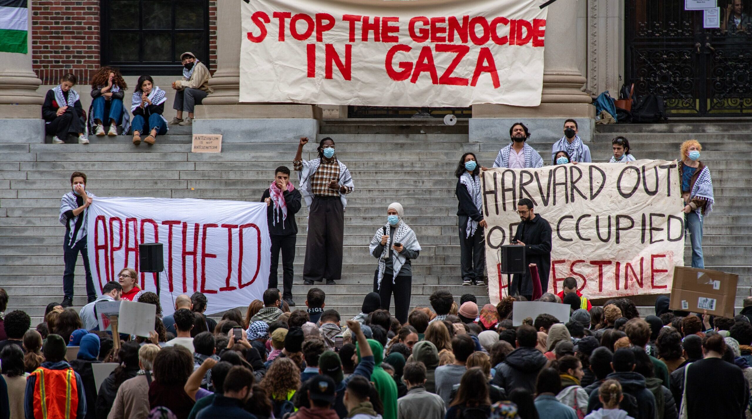 A pro-Palestine rally at Harvard earlier this month. Credit: Getty