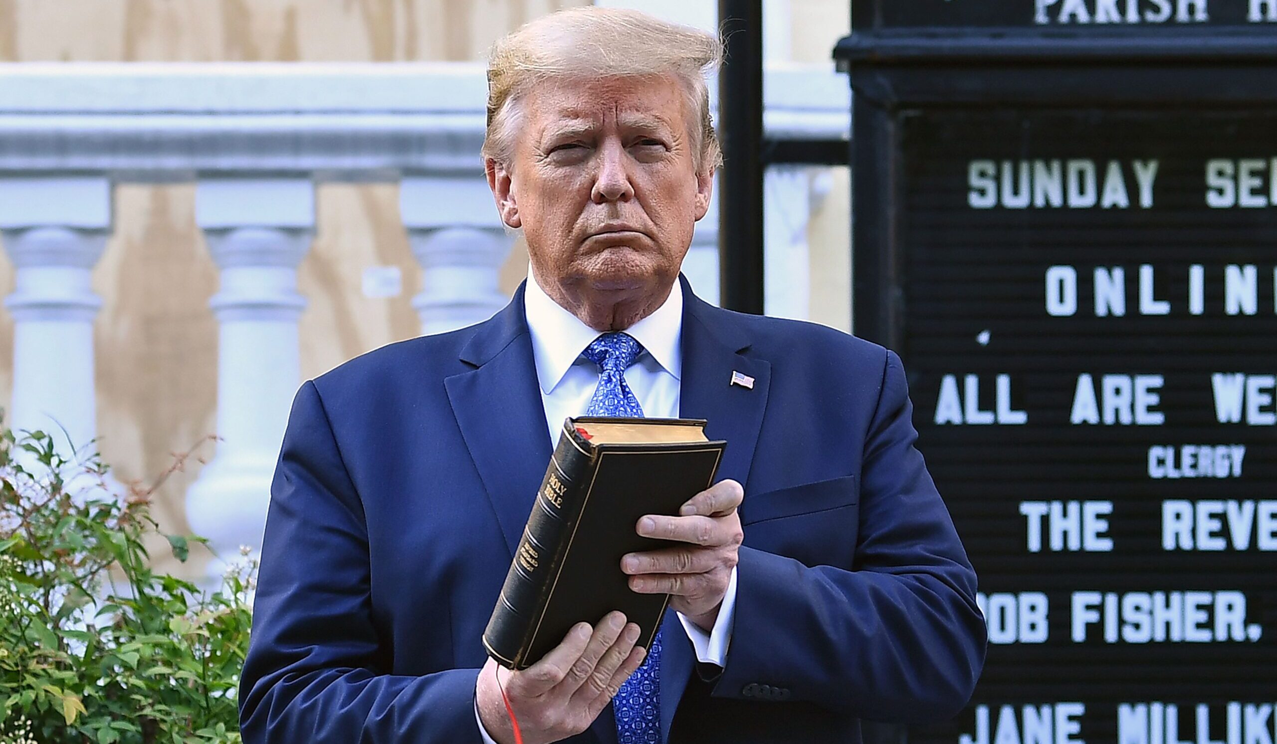 Biblical scholar Donald Trump. Credit: Getty