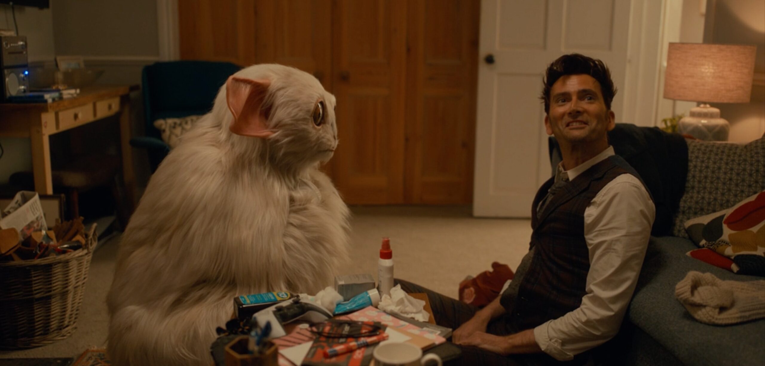 David Tennant's Doctor learns the Meep's pronouns. Credit: Doctor Who/BBC