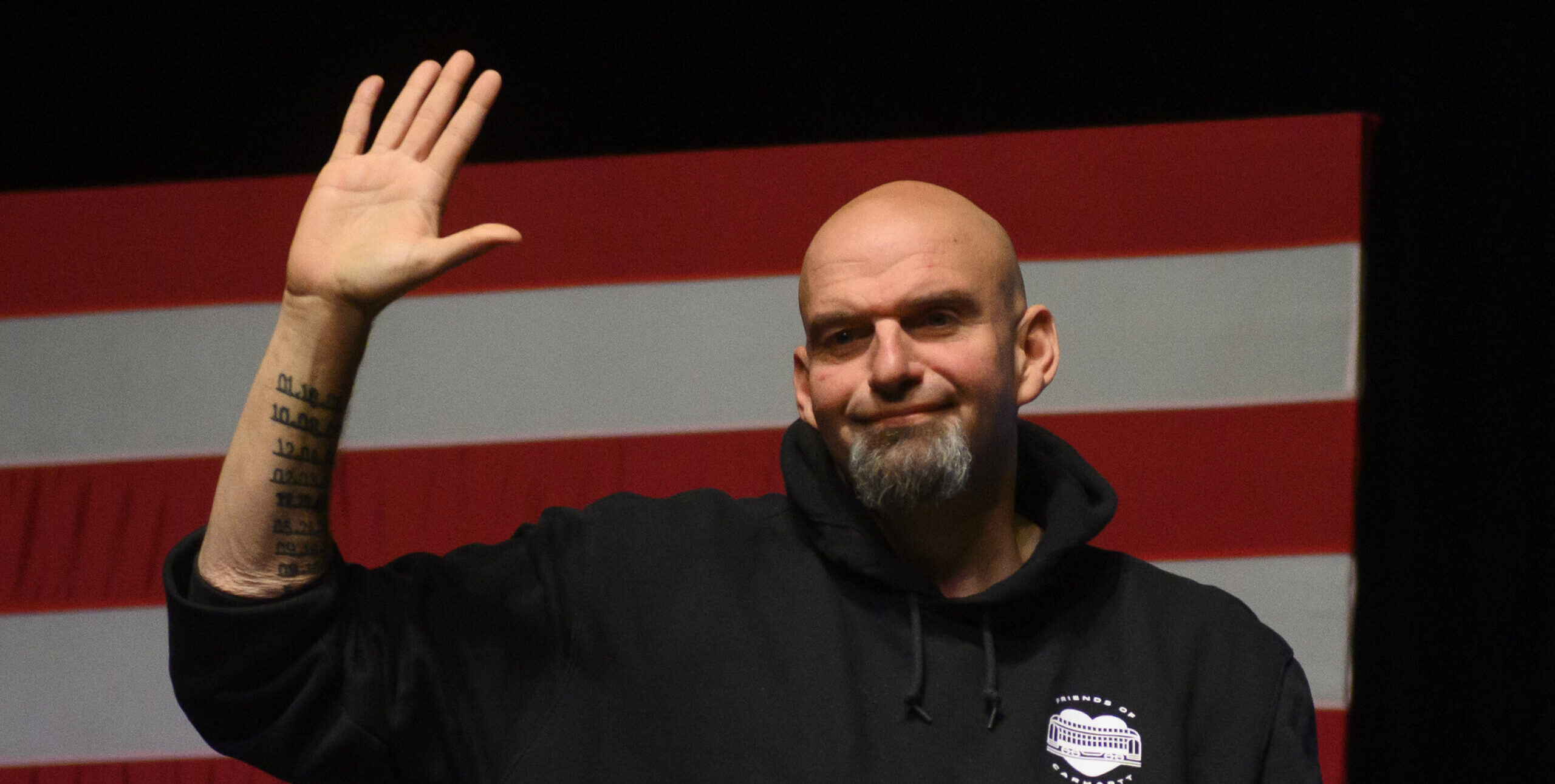 Fetterman has acquired a half-ironic fanbase on the Right. Credit: Getty