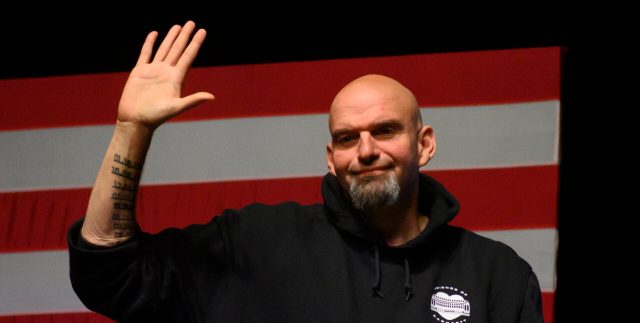 Fetterman has acquired a half-ironic fanbase on the Right. Credit: Getty