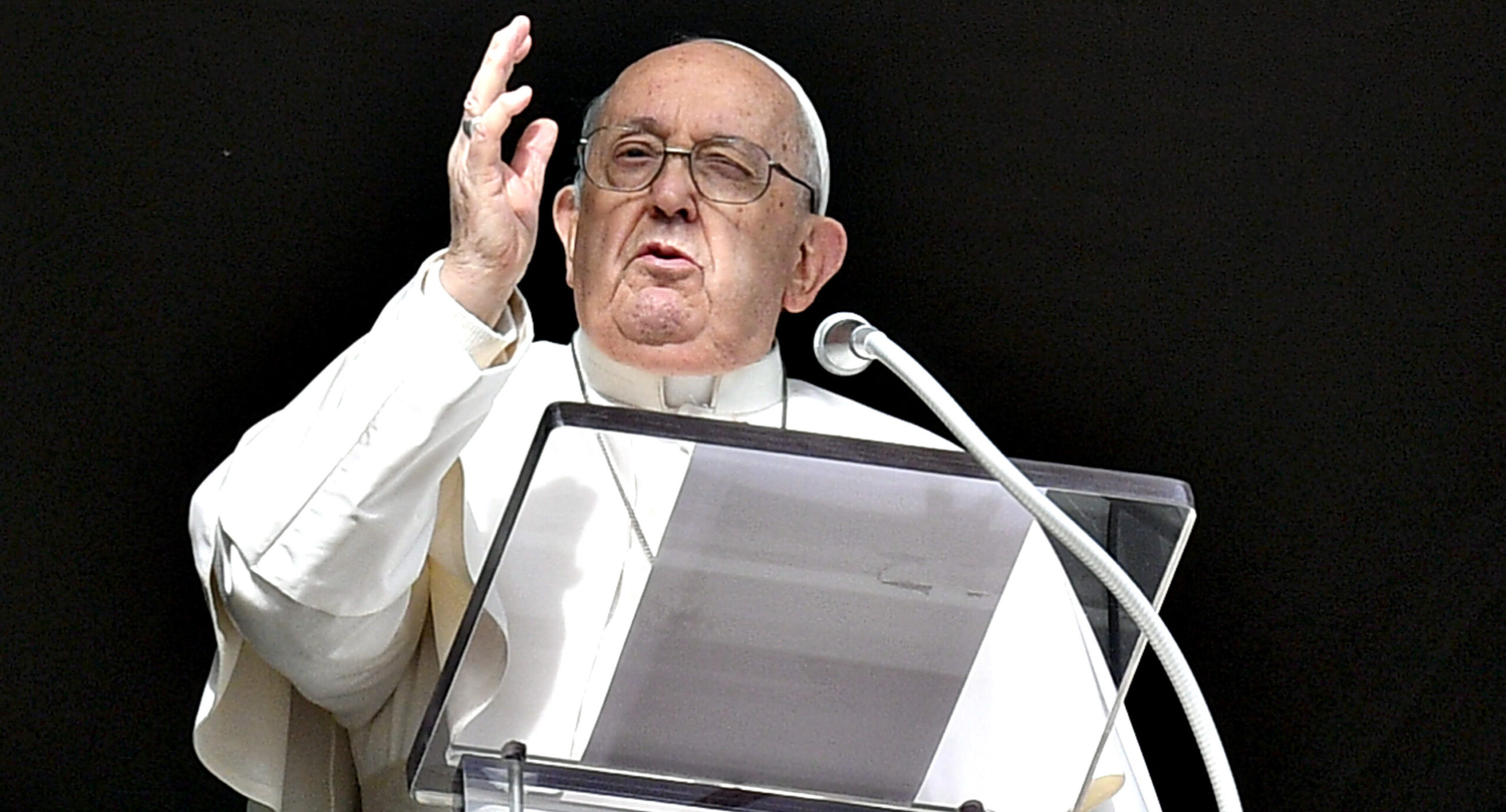 Pope Francis speaks in the Vatican on New Year's Day. Credit: Getty
