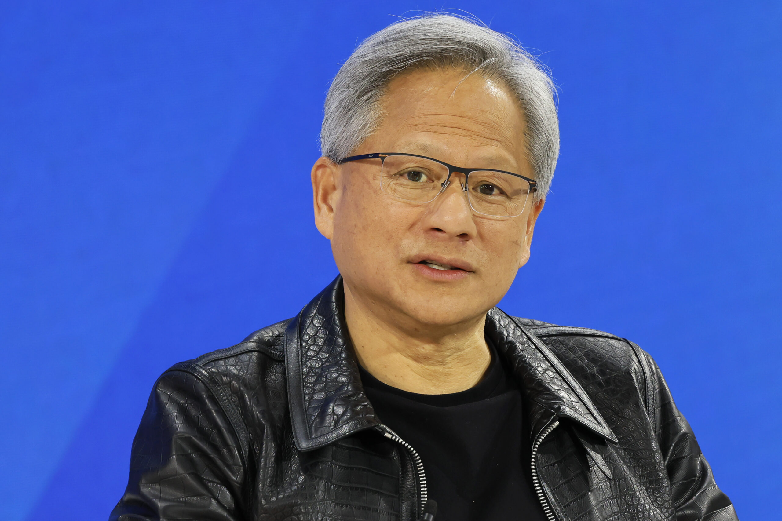 Nvidia CEO Jensen Huang speaks in New York last year. Credit: Getty