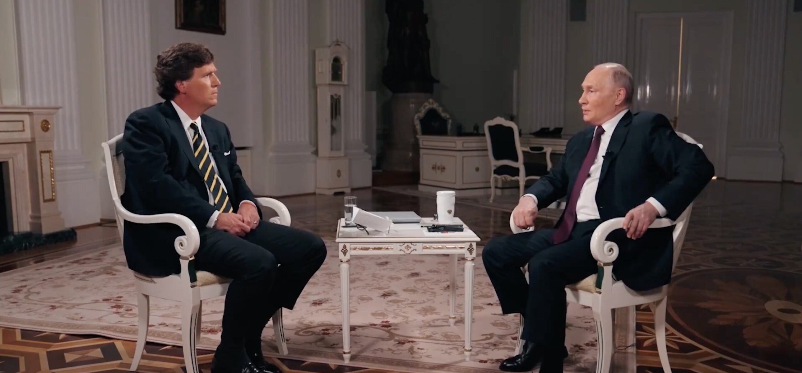 A meeting of minds. Credit: Tucker Carlson/X