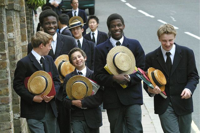 Boys of Harrow School. (John Downing/Getty Images)