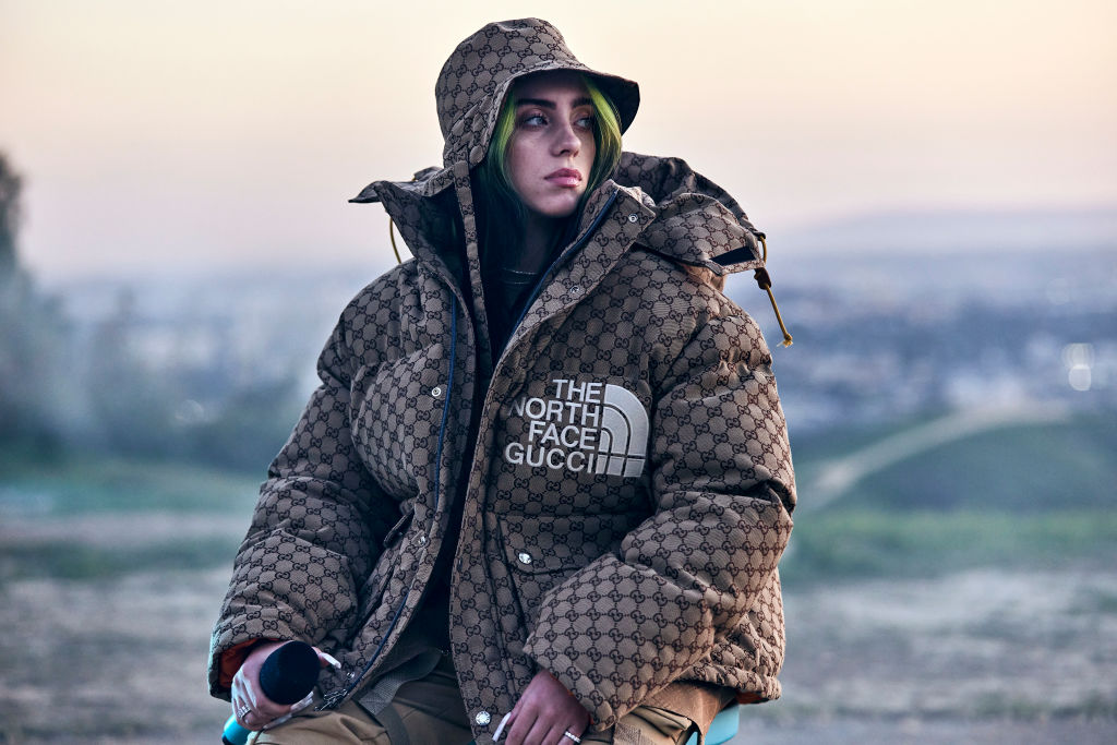 Singer Billie Eilish decked out in Gucci. Credit: Getty