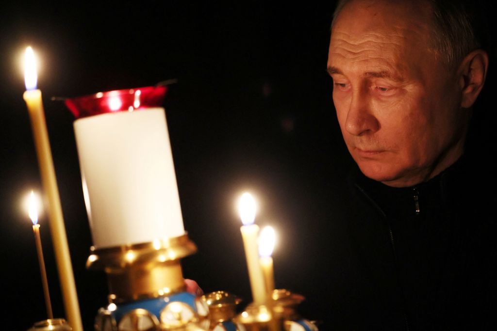 Vladimir Putin marks a national day of mourning on Sunday. Credit: Getty