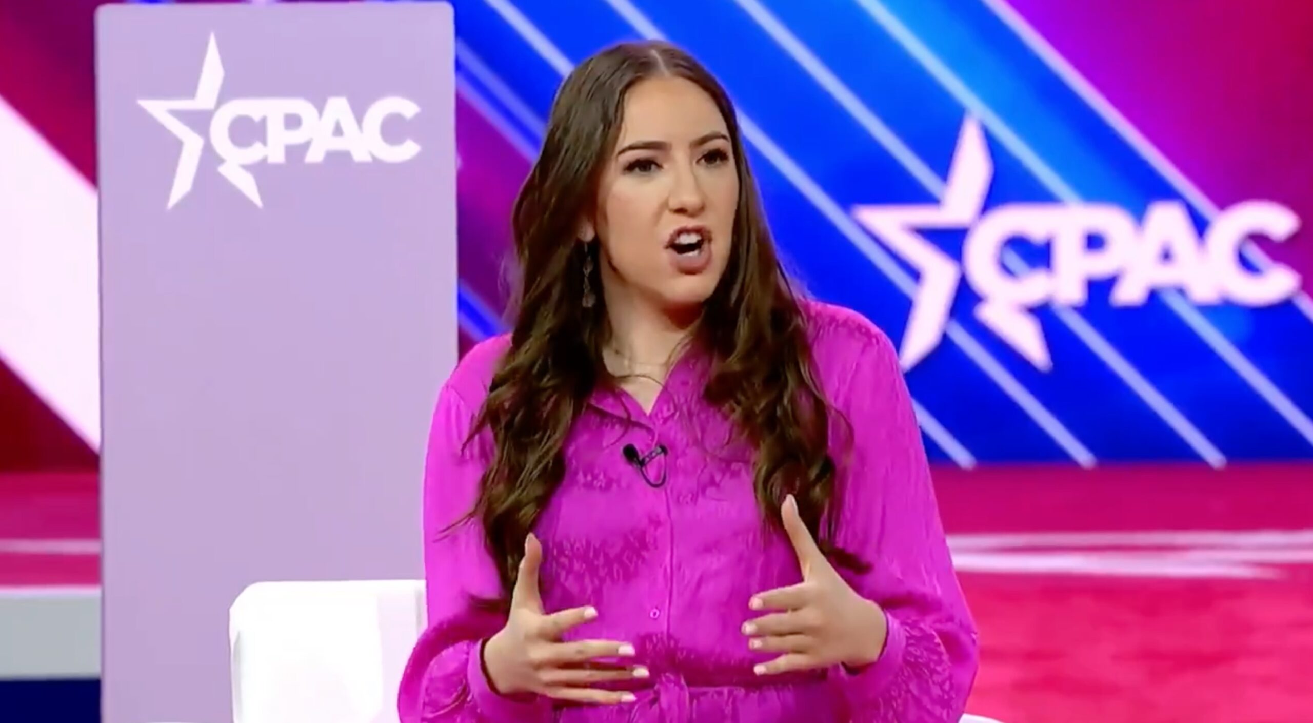 Libs of TikTok mastermind Chaya Raichik speaks at CPAC last year. Credit: CPAC
