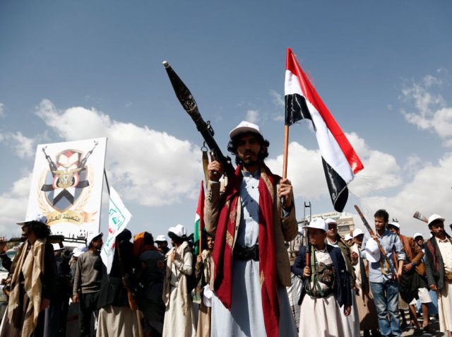 The war has highlighted the depth and scope of Iran’s capacity to mobilise its proxies: Hezbollah, the Houthis, and the Islamic Resistance in Iraq. (Mohammed Hamoud/Getty Images)