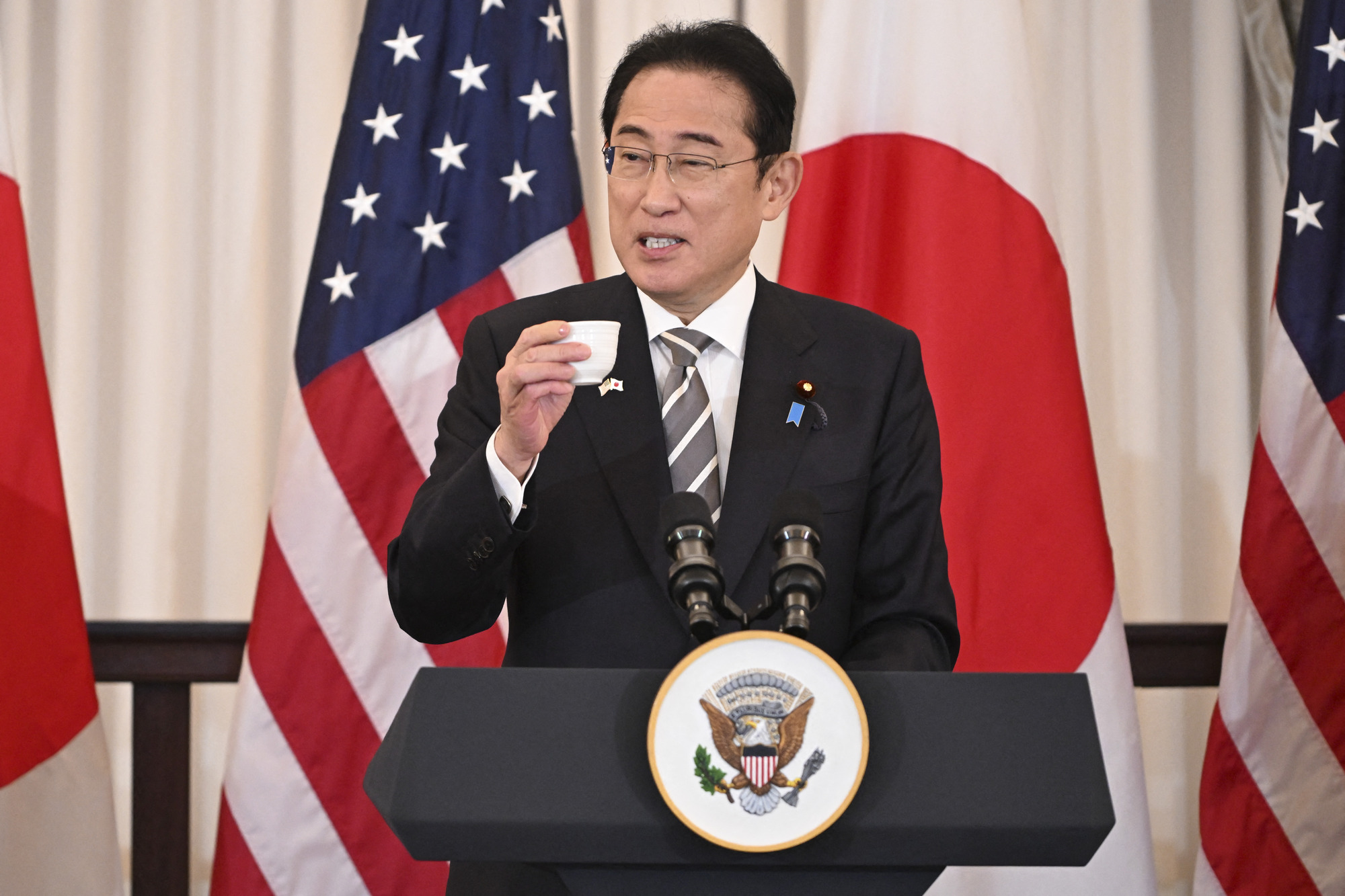 Fumio Kishida's visit to the US was the first by a Japanese premier in nine years. Credit: Getty