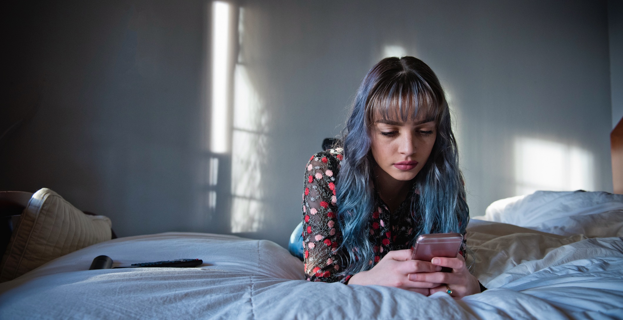 Social media has turbocharged the decline in young female mental health. Credit: Getty