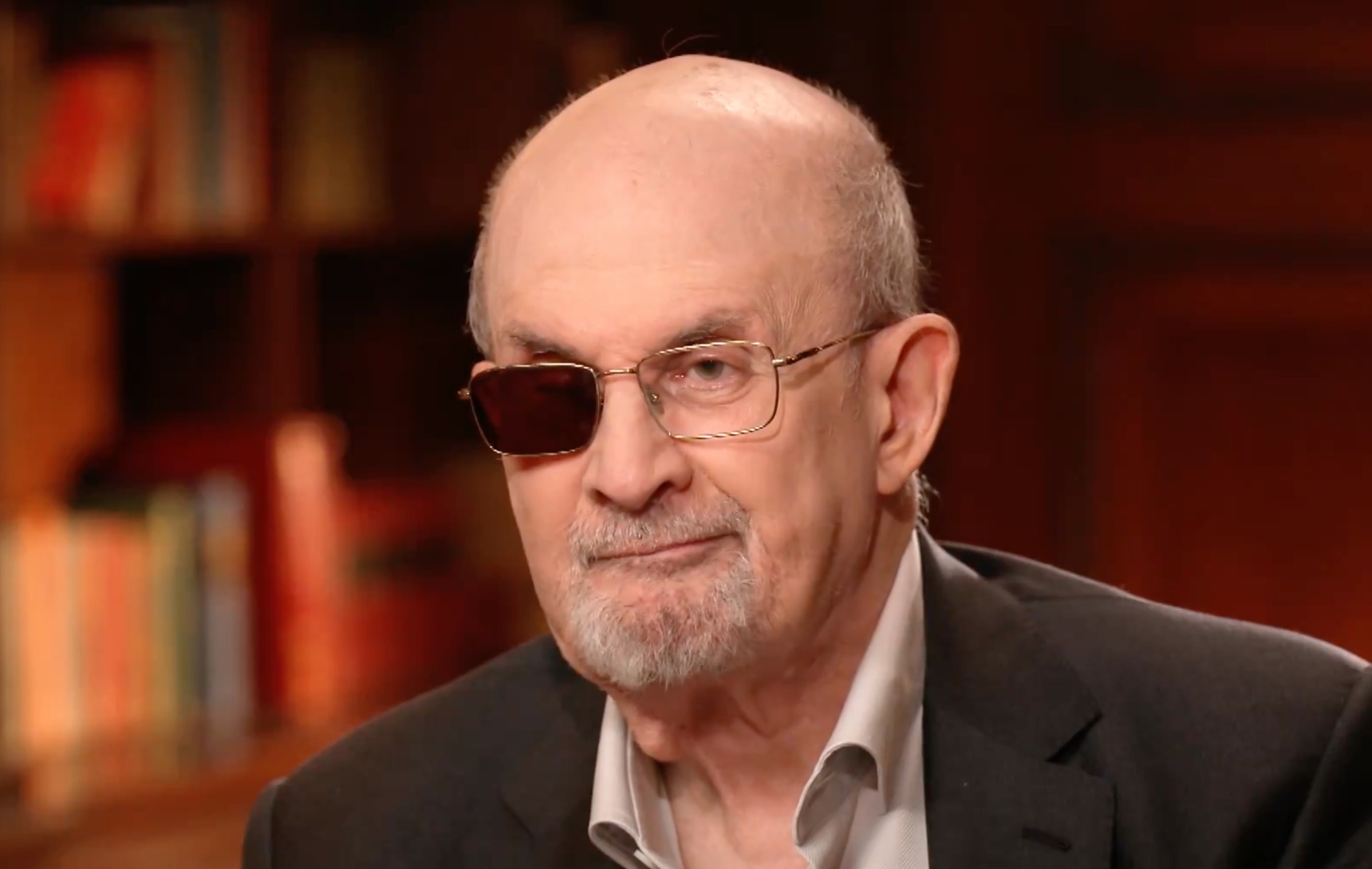 Salman Rushdie on 60 Minutes. Credit: CBS
