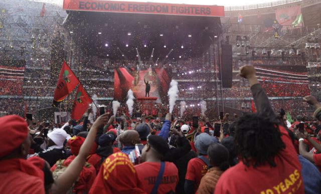 An EFF rally in Johannesburg (GUILLEM SARTORIO/AFP via Getty Images)