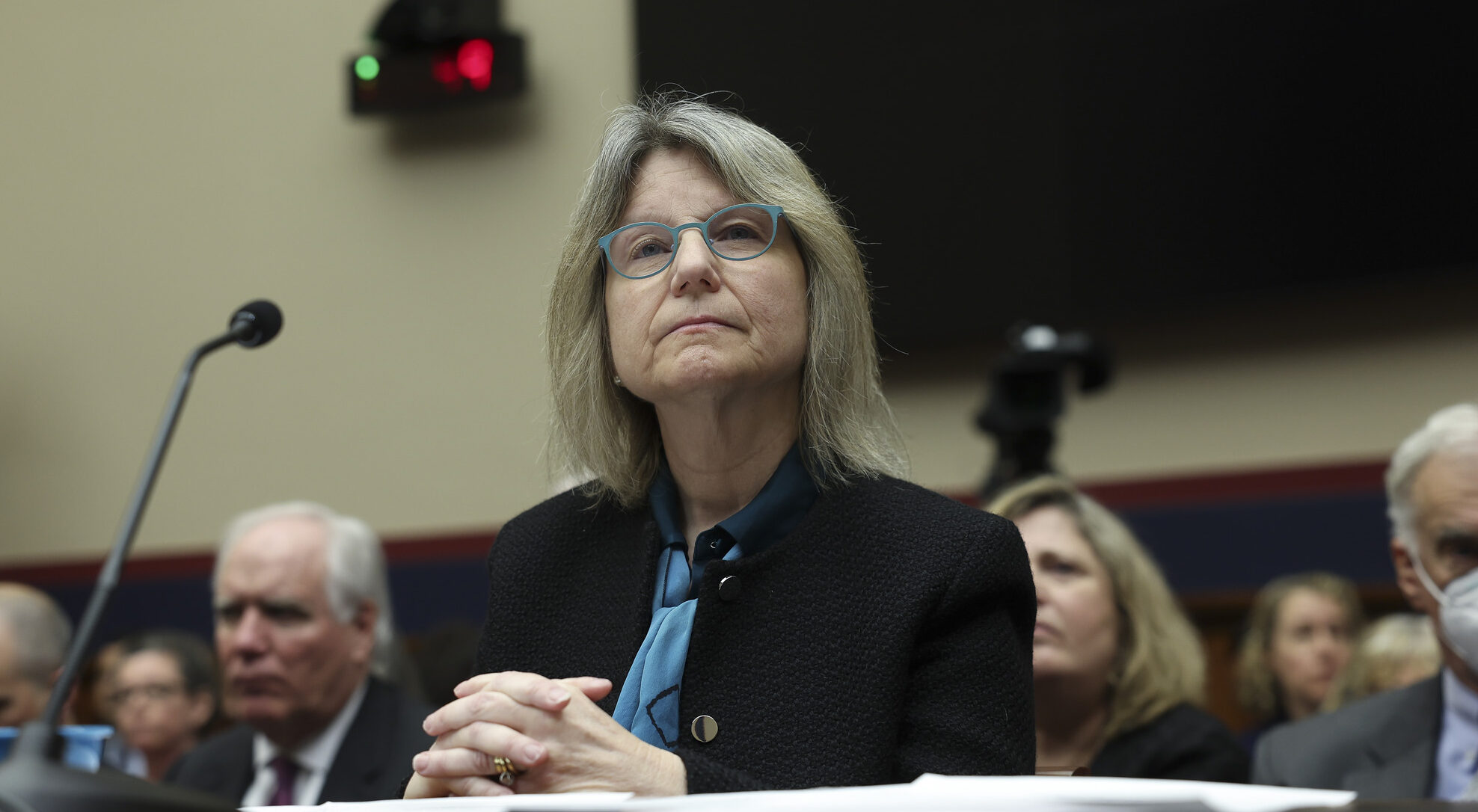 President Sally Kornbluth made the decision to end diversity statements at MIT. Credit: Getty