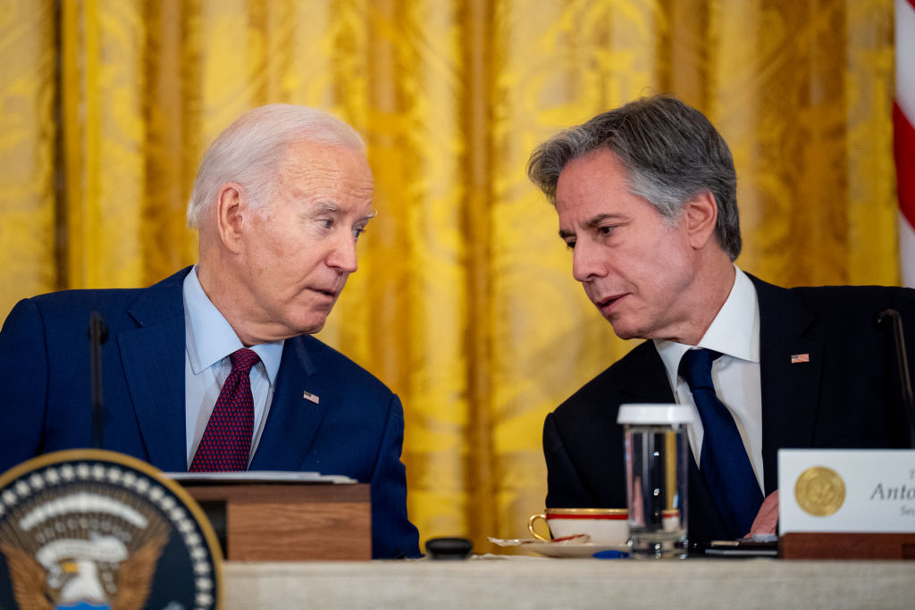 President Joe Biden and Secretary of State Antony Blinken in Washington DC last month. Credit: Getty
