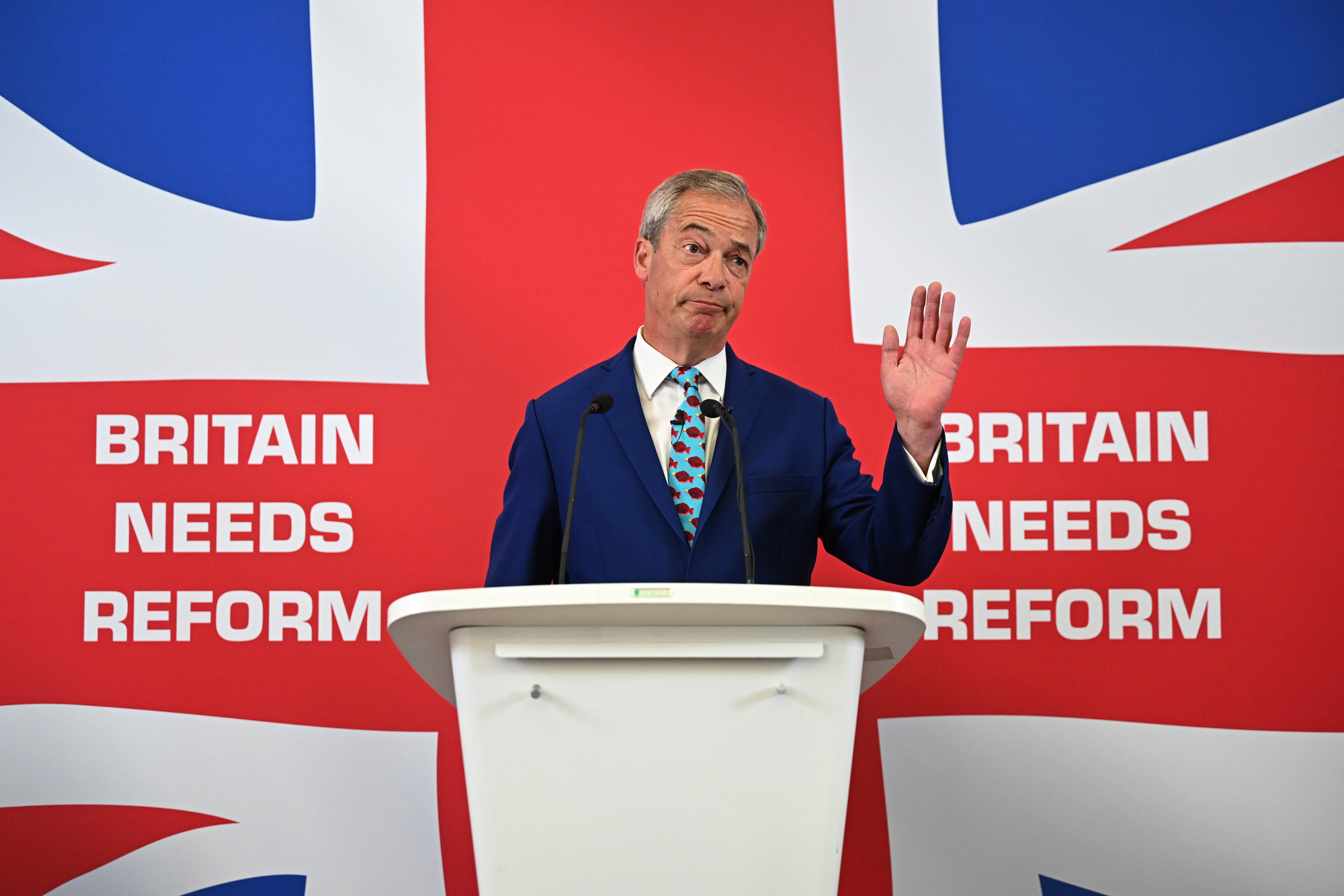 Tories are divided over whether to allow Nigel Farage into the party. Credit: Getty