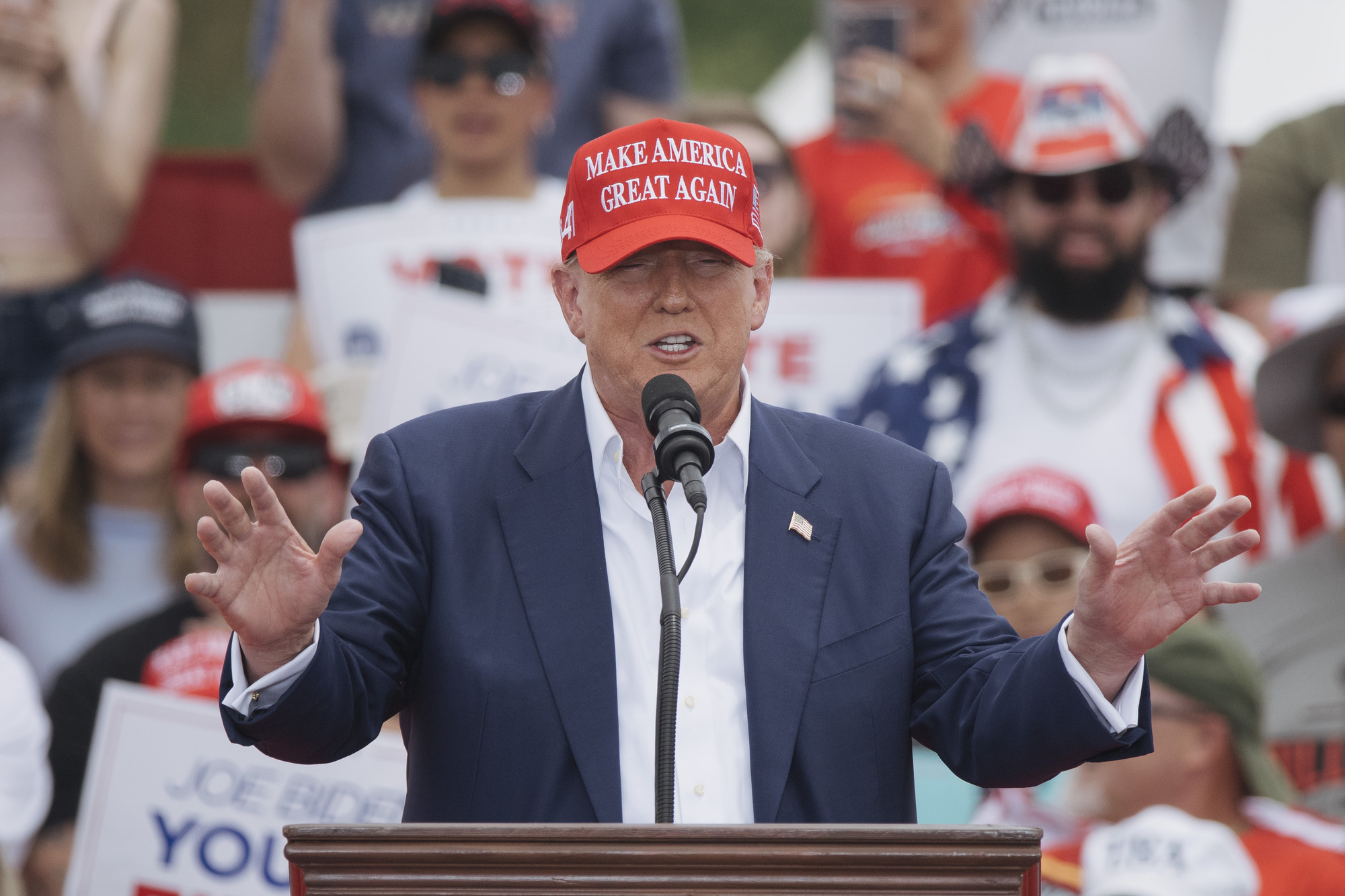 Trump's response to the Hunter Biden verdict has been muted. Credit: Getty