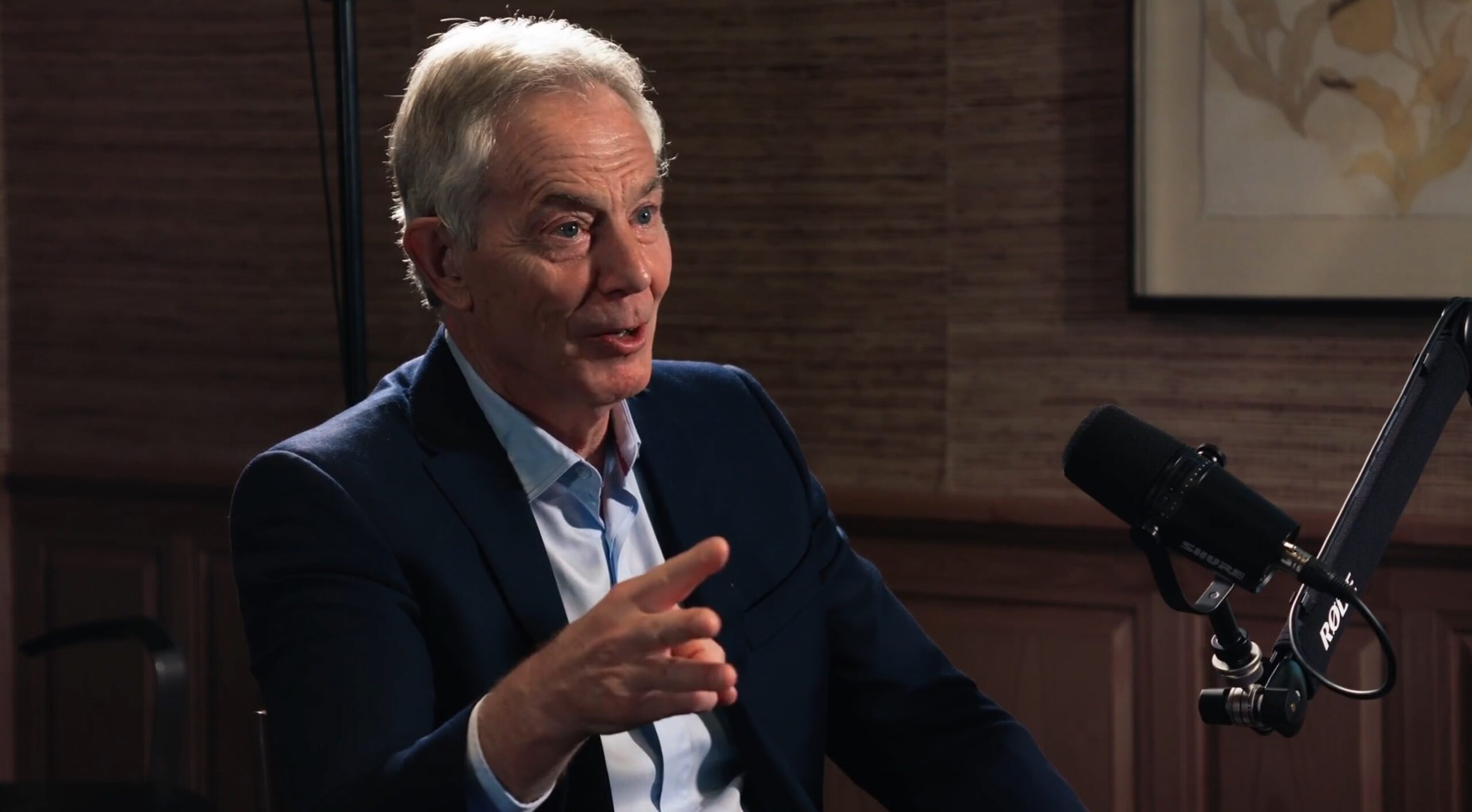 Tony Blair speaks to Dwarkesh Patel. Credit: Dwarkesh Podcast