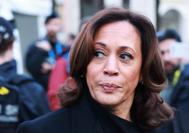 Who is behind Kamala Harris?