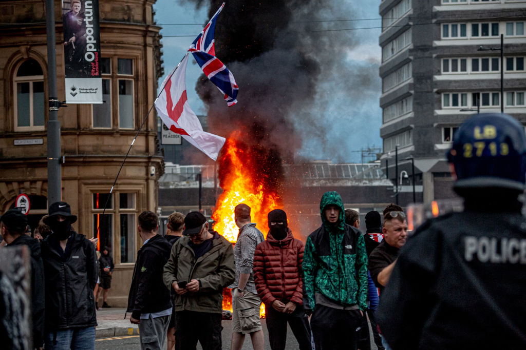 Activists hold an 'Enough is Enough' protest in Sunderland last week. Credit: Getty