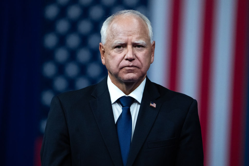 Walz's 'snitch line' during Covid has some worried about his free speech credentials. Credit: Getty