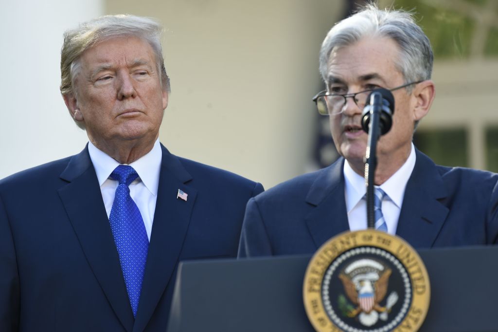 Jerome Powell speaks after being nominated for Chairman of the Federal Reserve by US President Donald Trump in 2017. Credit: SAUL LOEB/AFP via Getty